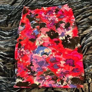 Love day red floral skirt. Size S